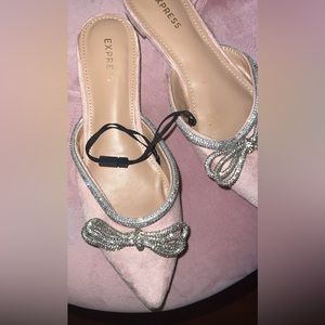 Express mules with rhinestones